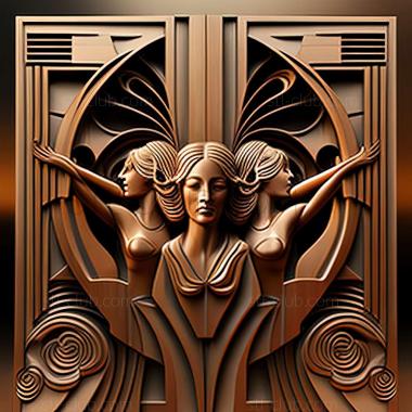 3D model art deco (STL)